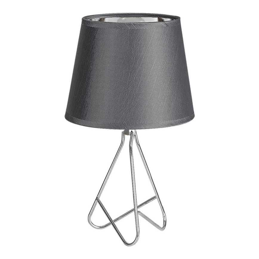 Rabalux - Eπιτραπέζιο φωτιστικό 1xE14/40W/230V γκρι/γυαλιστερό χρώμιο