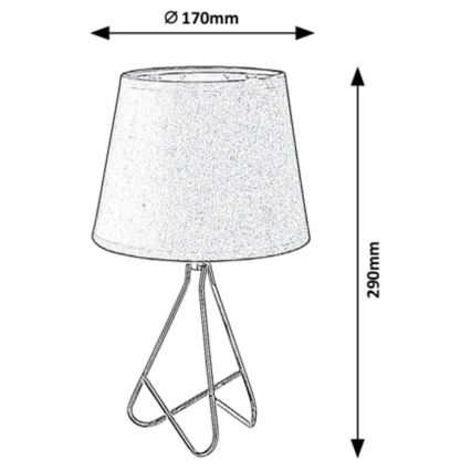 Rabalux - Eπιτραπέζιο φωτιστικό 1xE14/40W/230V μαύρο/χρυσό