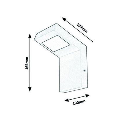 Rabalux - Φως τοίχου εξωτερικού χώρου LED LED/9W/230V IP44