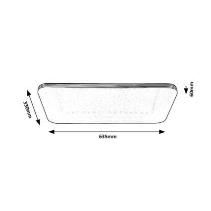 Rabalux - LED φωτιστικό οροφής LED/36W/230V 33x63,5 cm