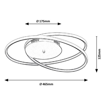 Rabalux - Φωτιστικό οροφής LED 40W/230V, διάμ. 46,5