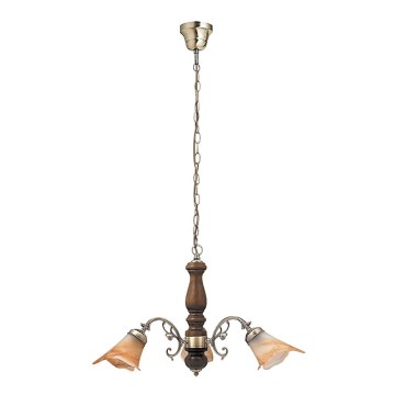 Rabalux - Κρεμαστό φωτιστικό οροφής 3xE14/40W/230V καρυδιά