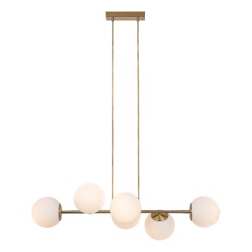 Rabalux - Κρεμαστό φωτιστικό οροφής 6xE27/35W/230V χρυσαφί