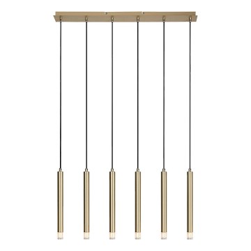 Rabalux - Κρεμαστό φωτιστικό οροφής 6xG9/5W/230V χρυσό