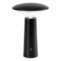 Rabalux - LED Dimmable επαναφορτιζόμενο επιτραπέζιο φωτιστικό αφής POLPERRO LED/3W/3,7V 1200mAh μαύρο