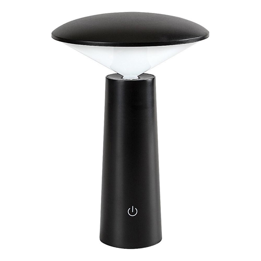 Rabalux - LED Dimmable επαναφορτιζόμενο επιτραπέζιο φωτιστικό αφής POLPERRO LED/3W/3,7V 1200mAh μαύρο