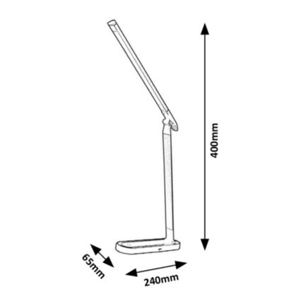 Rabalux - LED Dimmable επιτραπέζια λάμπα αφής LED/7W/230V μαύρο