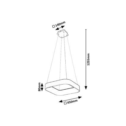 Rabalux - LED Dimmable πολύφωτο κρεμαστό LED/28W/230V στρογγυλό 3000-6000K +  RC