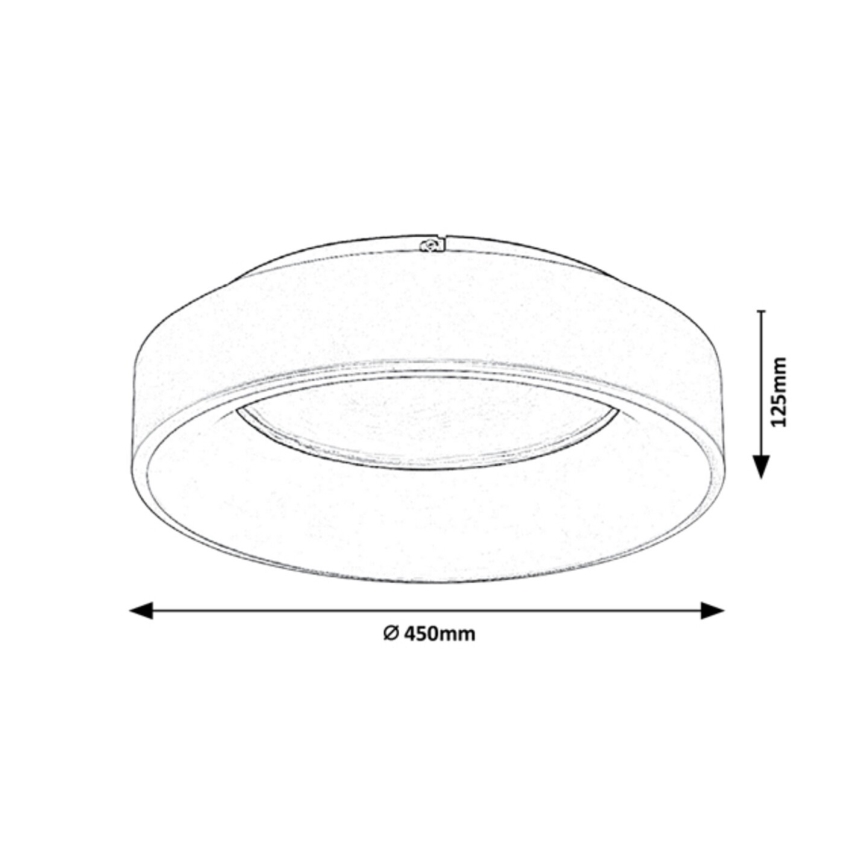 Rabalux - LED Dimmable φωτιστικό οροφής LED/24W/230V στρογγυλό 3000-6000K + τηλεχειριστήριο