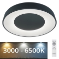 Rabalux - LED Dimmable φωτιστικό οροφής LED/38W/230V μαύρο 3000-6500K +  RC