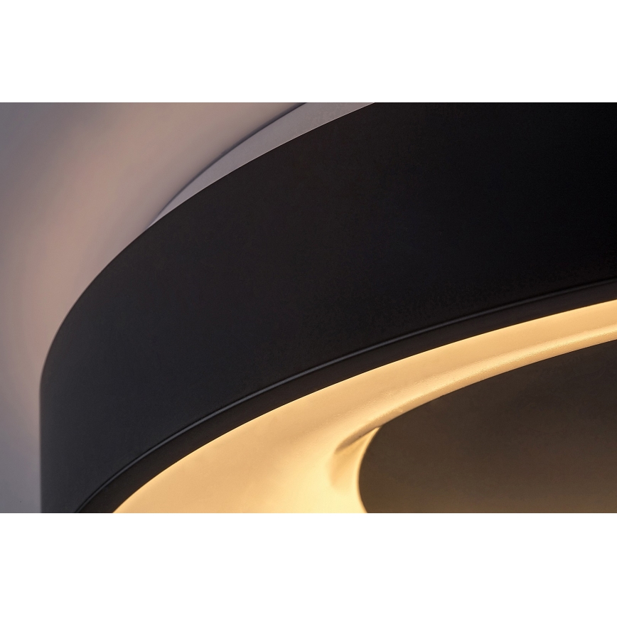 Rabalux - LED Dimmable φωτιστικό οροφής LED/38W/230V μαύρο 3000-6500K + τηλεχειριστήριο διάμετρος 48 cm