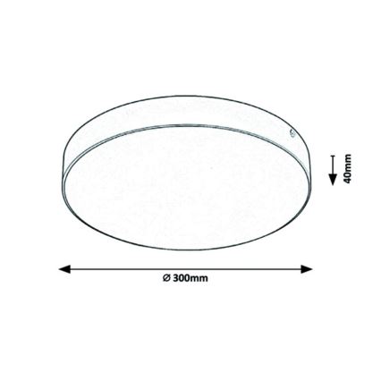 Rabalux - LED φωτιστικό οροφής LED/24W/230V 2800-6000K IP44 λευκό, διάμ. 30 cm