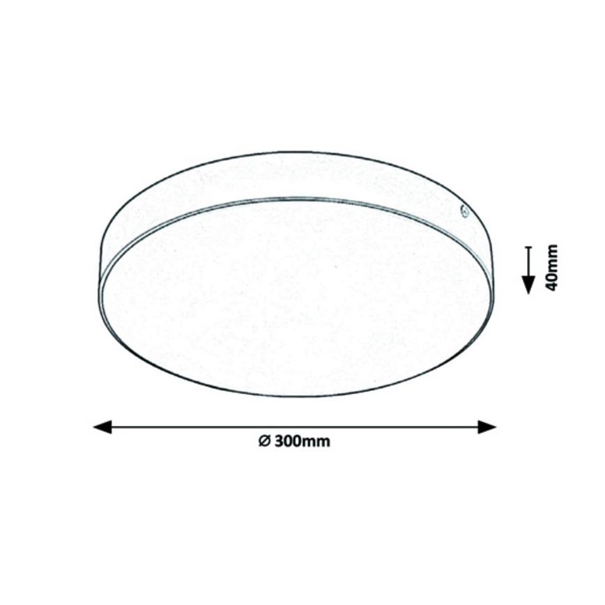 Rabalux - LED φωτιστικό οροφής LED/24W/230V 2800-6000K IP44 λευκό, διάμ. 30 cm