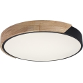 Rabalux - LED φωτιστικό οροφής LED/24W/230V 4000K μαύρο/δρυς Ø 41 εκ.