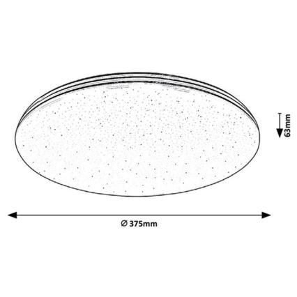 Rabalux - Φωτιστικό οροφής LED για μπάνιο, 30W/230V, IP44, Ø 37,5 εκ.