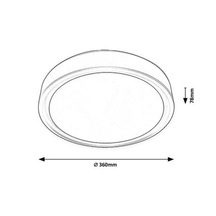 Rabalux - LED RGB dimmable φωτιστικό οροφής με αισθητήρα LED/28W/230V 2700-5000K + τηλεχειριστήριο