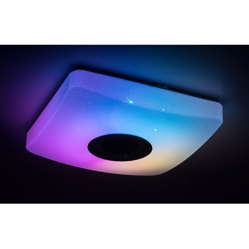 Rabalux - LED RGB Dimmable φωτιστικό οροφής με ηχείο LED/18W/230V  + RC