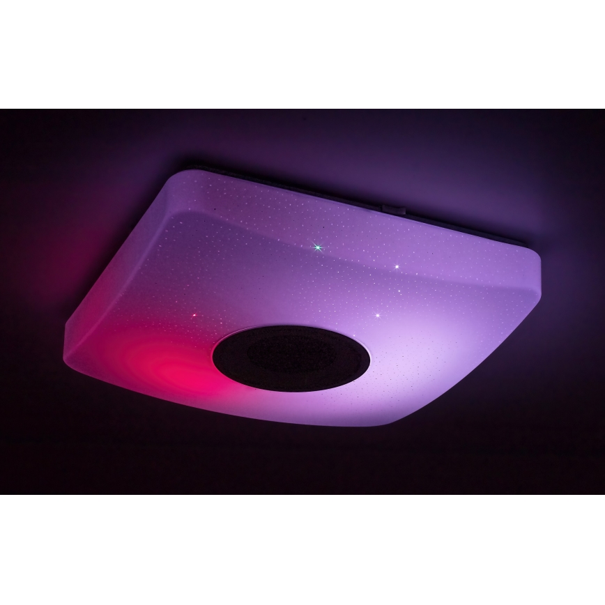 Rabalux - LED RGB Dimmable φωτιστικό οροφής με ηχείο LED/18W/230V  + RC