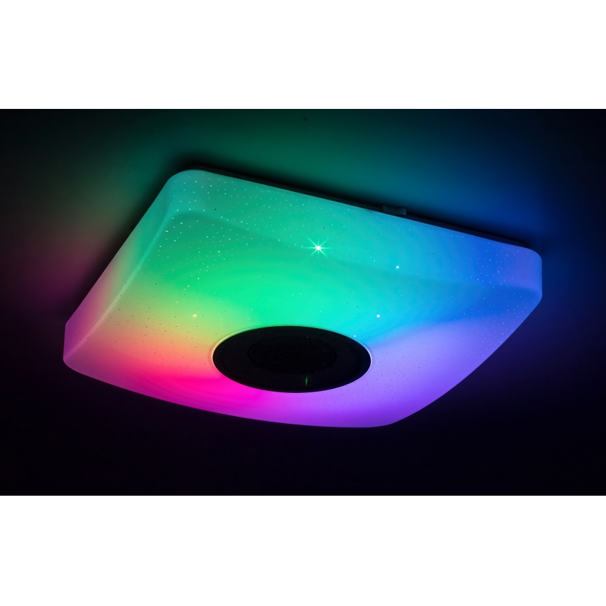 Rabalux - LED RGB Dimmable φωτιστικό οροφής με ηχείο LED/18W/230V  + RC