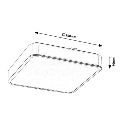 Rabalux - LED RGB Dimmable φωτιστικό οροφής μπάνιου LED/22W/230V  IP44 + RC  3000-6000K