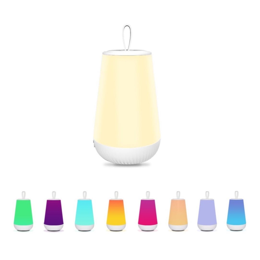 Rabalux - LED RGB Επαναφορτιζόμενη επιτραπέζια λάμπα dimming LED/2W/5V 3000K 1800 mAh