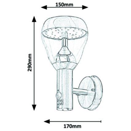 Rabalux - LED Επιτοίχιο φωτιστικό εξωτερικού χώρου LED/8,5W/230V IP44