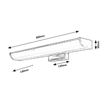 Rabalux - LED Επιτοίχιο φωτιστικό μπάνιου LED/13,5W/230V IP44