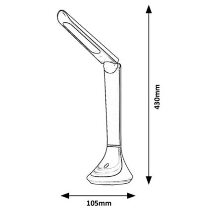 Rabalux - LED Επιτραπέζια λάμπα LED/5W/230V μαύρο