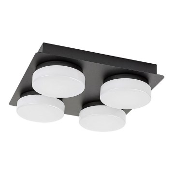 Rabalux - LED Οροφιαίο φωτιστικό μπάνιου 4xLED/5,2W/230V IP44 μαύρο
