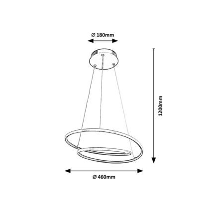 Rabalux - LED Πολύφωτο κρεμαστό LED/40W/230V