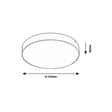 Rabalux - LED Φωτιστικό οροφής LED/18W/230V 3000-6000K IP44 μαύρο