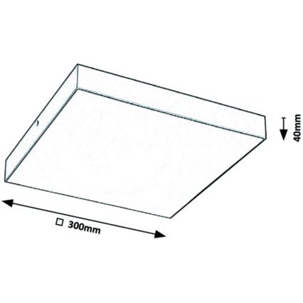 Rabalux - LED φωτιστικό οροφής LED/24W/230V 3000-6000K IP44 μαύρο