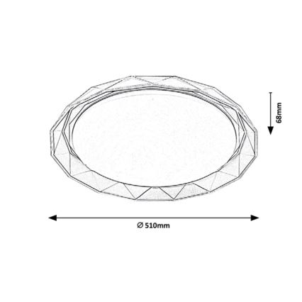 Rabalux - LED Φωτιστικό οροφής LED/48W/230V