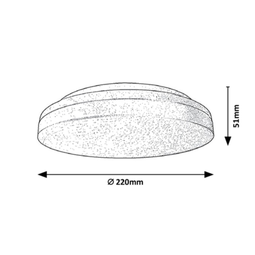 Rabalux - LED Φωτιστικό οροφής μπάνιου LED/18W/230V  IP54 3000K/4000K/6000K