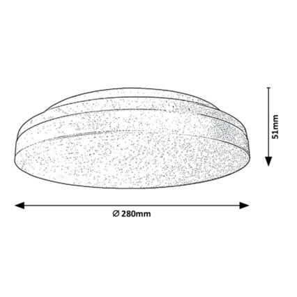 Rabalux - LED Φωτιστικό οροφής μπάνιου LED/24W/230V  IP54 3000K/4000K/6000K