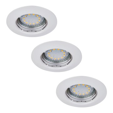 Rabalux - Σετ 3xLED εντοιχισμένα φωτιστικά οροφής 1xGU10/3W/230V IP40