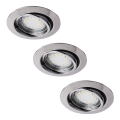 Rabalux - ΣΕΤ 3xLED Χωνευτό φωτιστικό 3xGU10/3W/230V IP40