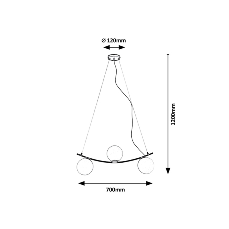 Rabalux - Πολύφωτο κρεμαστό 3xE14/5W/230V