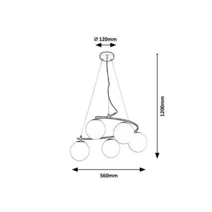 Rabalux - Πολύφωτο κρεμαστό 5xE14/5W/230V