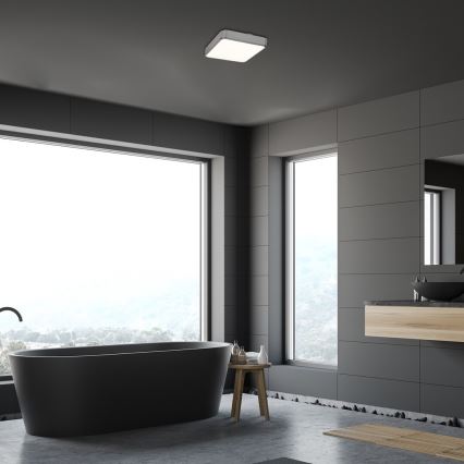 Rabalux - Φωτιστικό οροφής LED RGB για μπάνιο, ρυθμιζόμενο LED/22W/230V 3000-6000K IP44 + τηλεχειριστήριο 29x29 cm