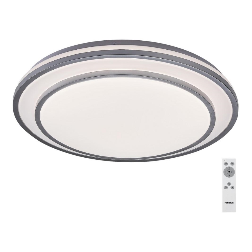 Rabalux - Ρυθμιζόμενο LED φωτιστικό οροφής LED/40W/230V 3000-6500K ασημί διάμ. 49 εκ. + τηλεχειριστήριο