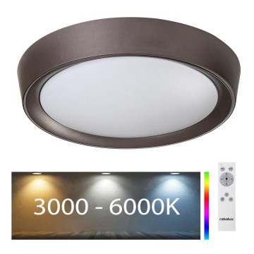 Rabalux - Ρυθμιζόμενο LED οροφής φωτιστικό RGB LED/24W/230V 3000-6000K με τηλεχειριστήριο