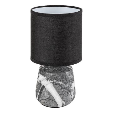 Rabalux - Επιτραπέζιο φωτιστικό 1xE14/40W/230V μαύρο/μαρμάρινο ντεκόρ
