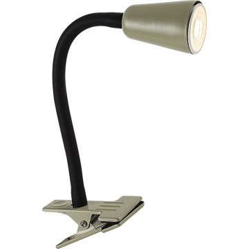 Rabalux - Επιτραπέζιο φωτιστικό με κλιπ 1xGU10/7W/230V χακί