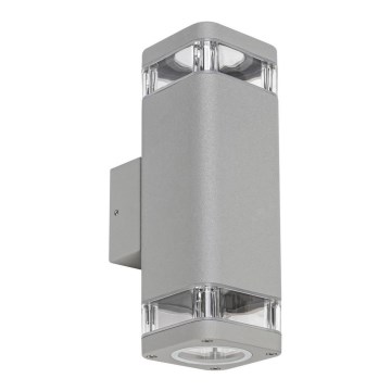 Rabalux - Επιτοίχιο φωτιστικό εξωτερικού χώρου 2xGU10/25W/230V IP44 γκρι