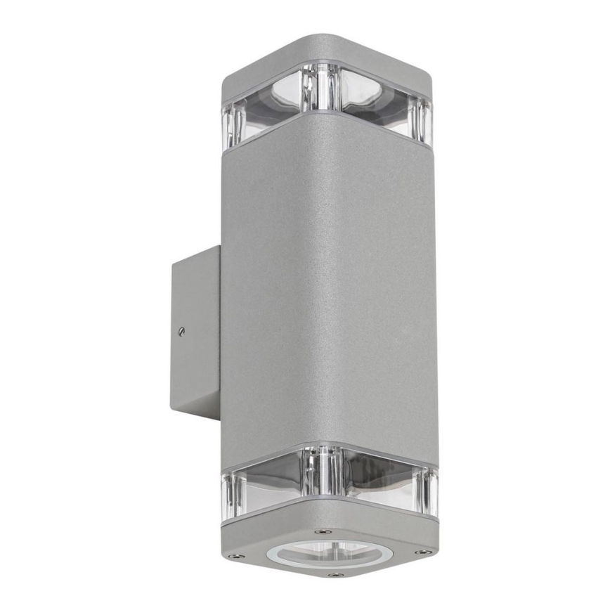 Rabalux - Επιτοίχιο φωτιστικό εξωτερικού χώρου 2xGU10/25W/230V IP44 γκρι