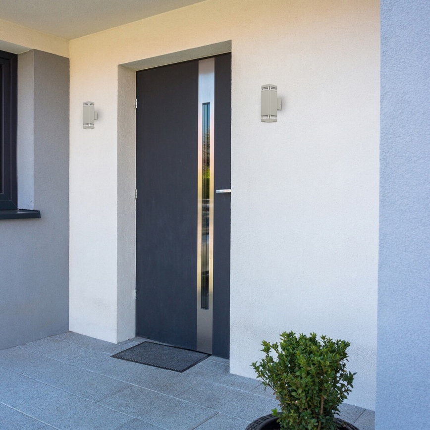 Rabalux - Επιτοίχιο φωτιστικό εξωτερικού χώρου 2xGU10/25W/230V IP44 γκρι