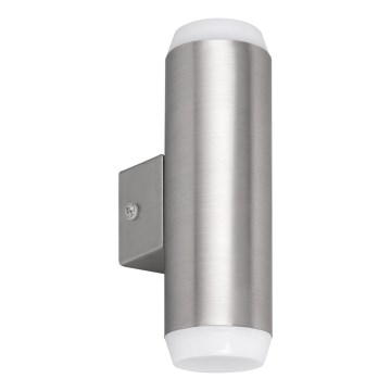 Rabalux - Επιτοίχιο φωτιστικό εξωτερικού χώρου LED 2xLED/4W/230V saténový ματ χρώμιο IP44