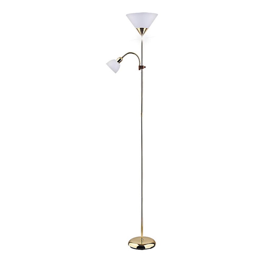 Rabalux - επιδαπέδιο φωτιστικό 1xE27/100W+E14/25W χρυσό/λευκό