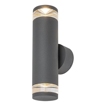 Rabalux - Εξωτερικό επιτοίχιο φωτιστικό 2xGU10/10W/230V IP54 ανθρακί